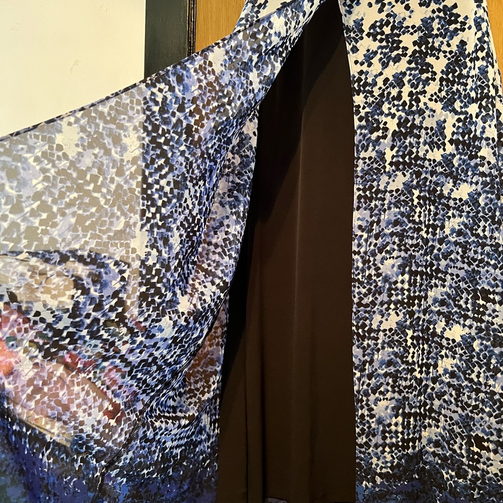 Blue and White Patterned Dress